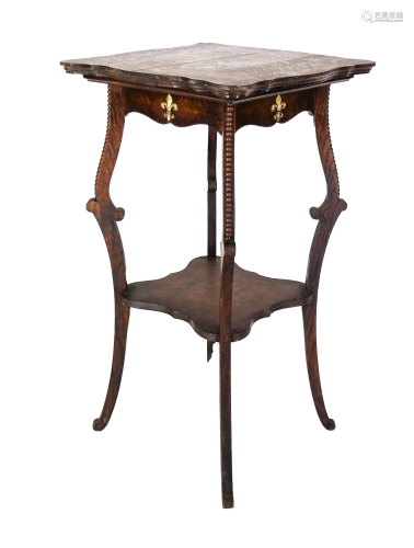 Victorian Oak Two-Tier Table