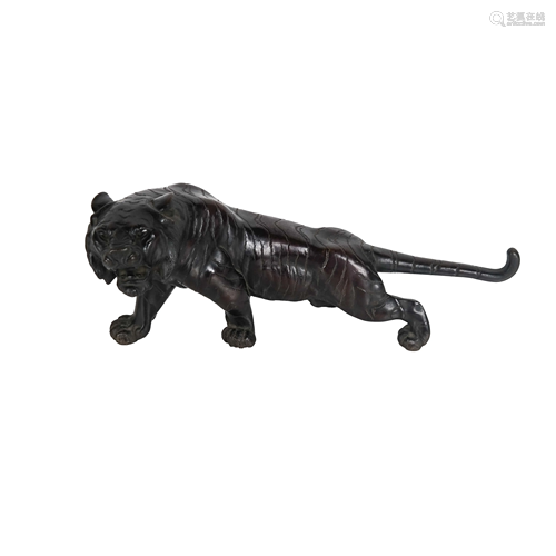 Vintage Japanese Bronze Tiger