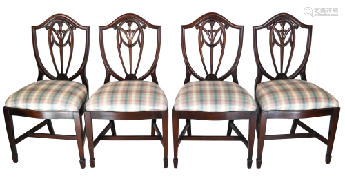 Four Shield-Back Side Chairs