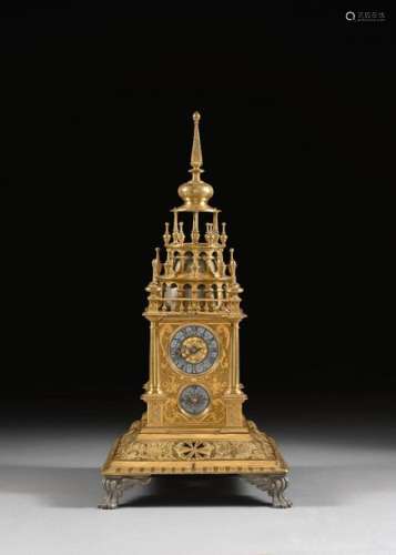 TABLE CLOCK (TÜRMCHENUHR OR TABERNACLE CLOCK) RING…