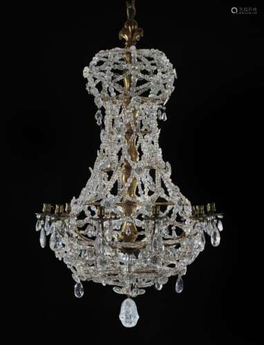 LOUIS PERIOD CHANDELIER XIV \nMade of crystal and r…