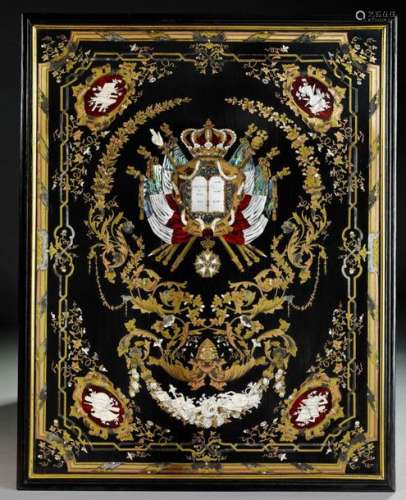 PANEL WITH THE ARMS OF FRANCE OF THE LOUIS PHILIPP…