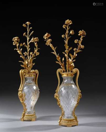PAIR OF STYLE LOUIS XVI CANDELABRES By Henry Dasso…