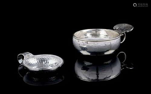 TWO SILVER WINE CUPS Paris and Rouen, 18th century…