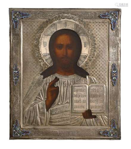 ICON, MOSCOW, 1894 Christ Pantocrator \nChromolitho…