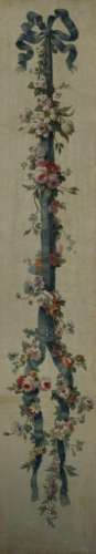 19th century French school Flower ribbon \nOil on c…