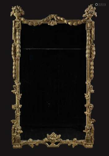 TRANSITION PERIOD OVERMANTEL MIRROR \nIn carved woo…