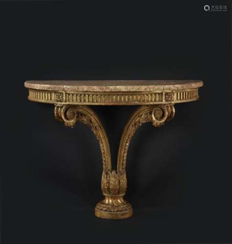 CONSOLE HALF LUNE OF STYLE LOUIS XVI In the taste …