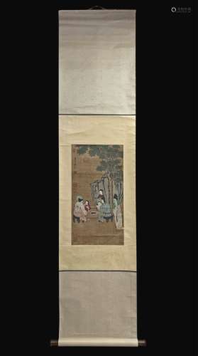 A CHINESE FIGURE PAINTING, TANG YIN MARK