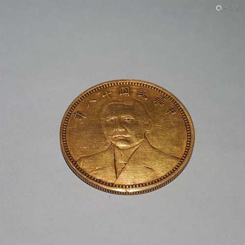 A REPUBLIC OF CHINA PERIOD GOLD COIN