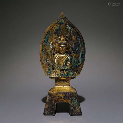 A NORTHERN WEI GILTING BRONZE GUANYIN STATUE