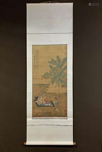 A CHINESE FIGURE PAINTING, TANG YIN MARK