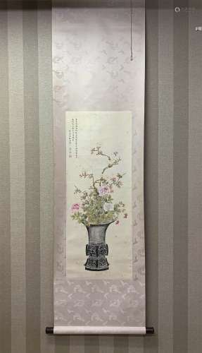 A CHINESE PEONY PAINTING, SONG MEILING MARK