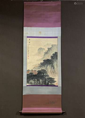 A CHINESE LANDSCAPE PAINTING, SONG WENZHI MARK