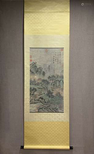 A CHINESE LANDSCAPE PAINTING, WEN ZHENGMING MARK