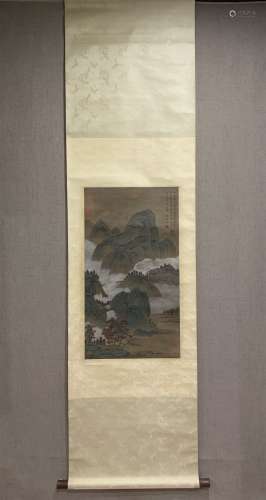 A CHINESE LANDSCAPE PAINTING, WEN ZHENGMING MARK