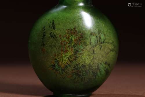 A CHINESE INSIDE PAINTING SNUFF BOTTLE