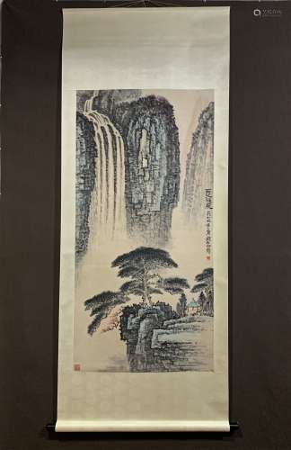 A CHINESE LANDSCAPE PAINTING, QIAN SONGYAN MARK
