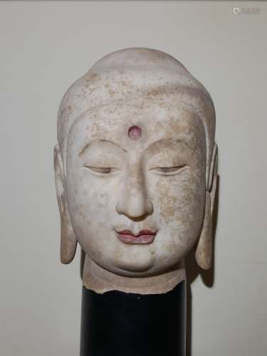 A QI DYNASTY SAKYAMUNI BUDDHA HEAD