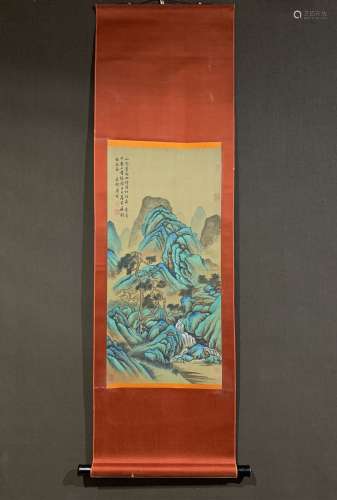 A CHINESE MOUNTAIN PAINTING, TANG YIN MARK