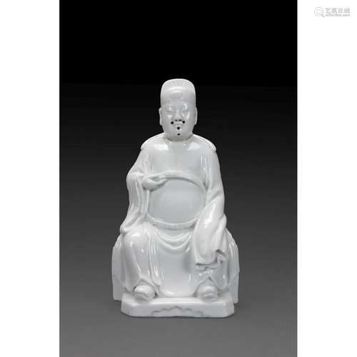 STATUTE OF WEN CHANG in white Chinese porcelain, r…