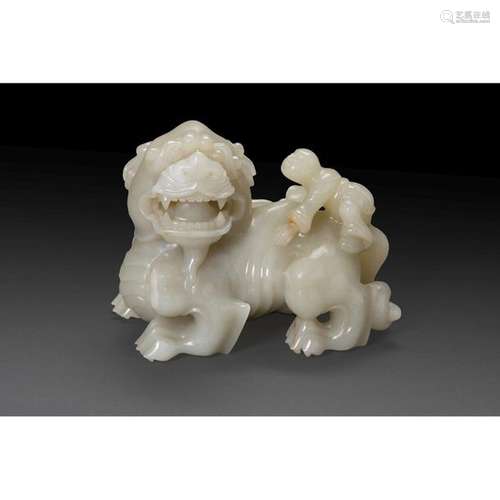 GROUP made of celadon nephrite jade slightly infus…