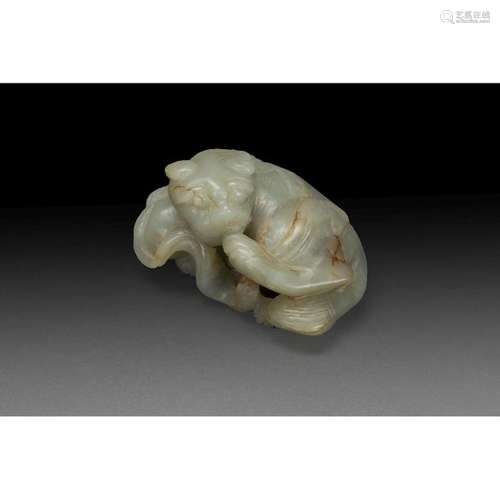 ANIMAL SUBJECT made of celadon nephrite jade sligh…