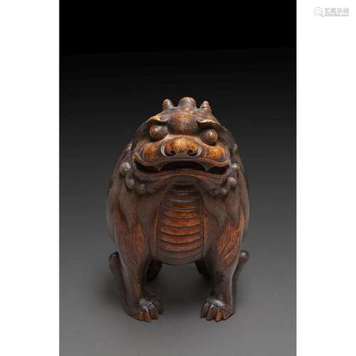 LUDUAN CHIMER STATUETTE made of bamboo root, shown…