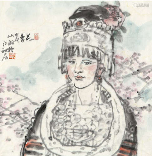 吴山明 花季