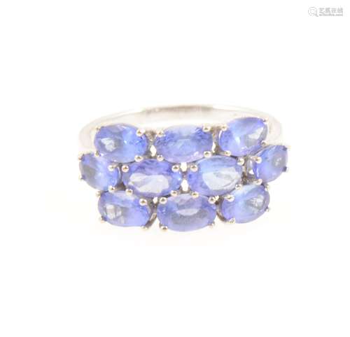 A tanzanite dress ring.