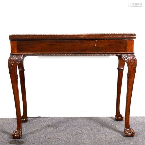 A Victorian mahogany games table