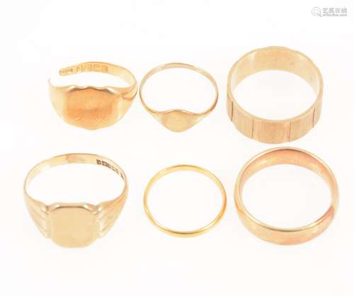 Six gold rings,