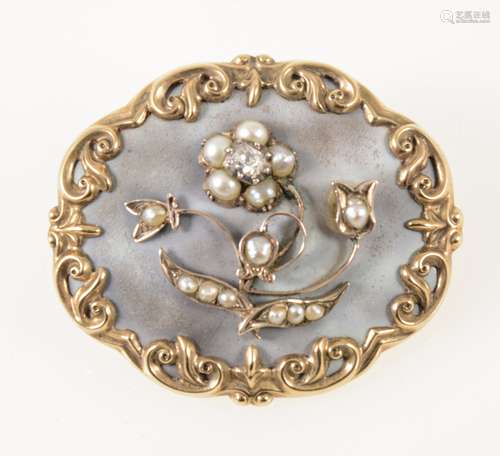 A Victorian mourning brooch.