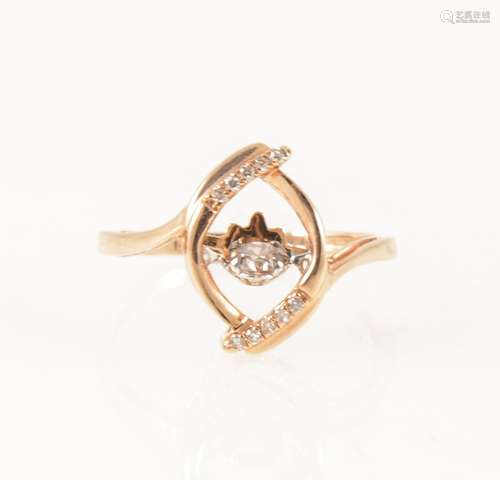 A dancing diamond dress ring.