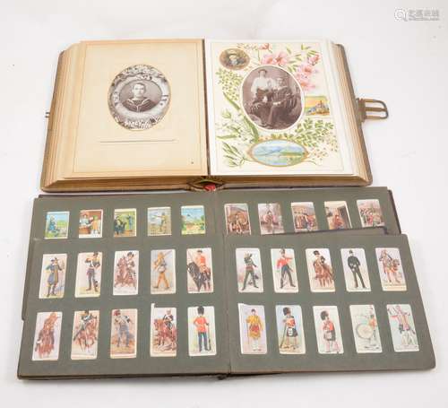 A Victorian leather bound photograph album;