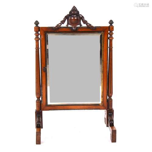 A French folding triptych toilet mirror