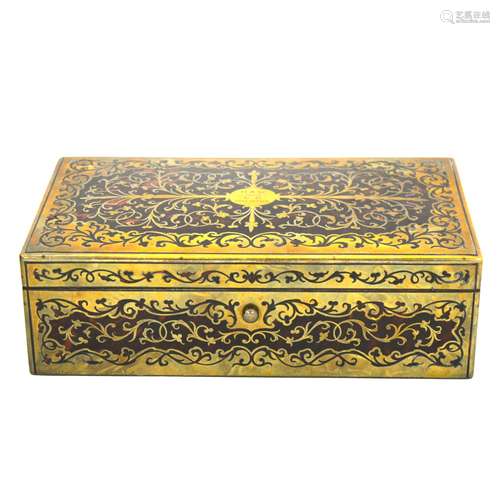 A George V boulle work box,