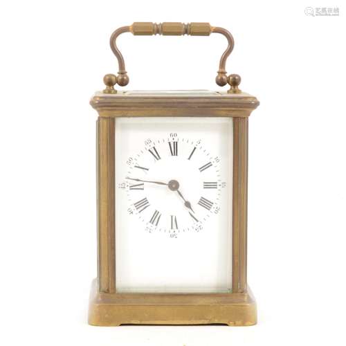 Small French brass carriage clock