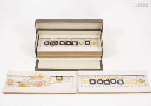 A box of microscope slides