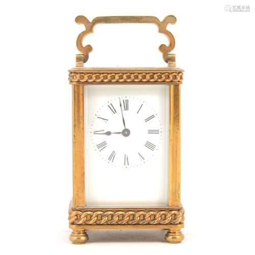 Brass cased carriage clock,