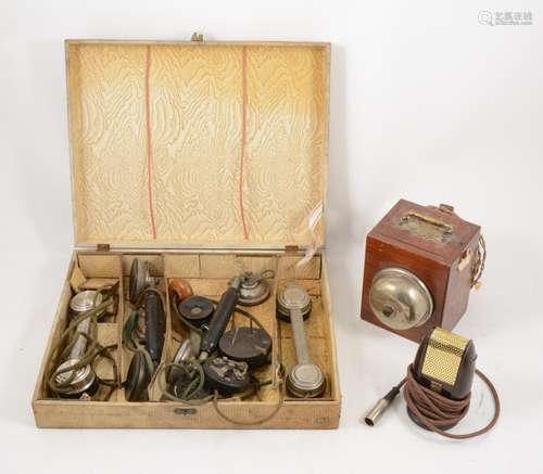 Vintage mahogany telephone bell box