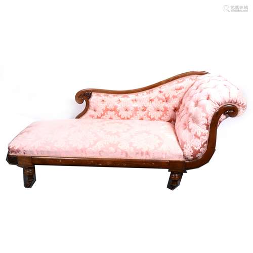 Victorian mahogany framed chaise longue