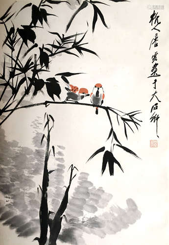 唐云（1910-1993） 花鸟     近代