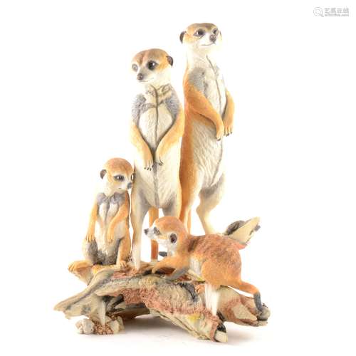 Country Artists figural group, 'Meerkats - Guardians'