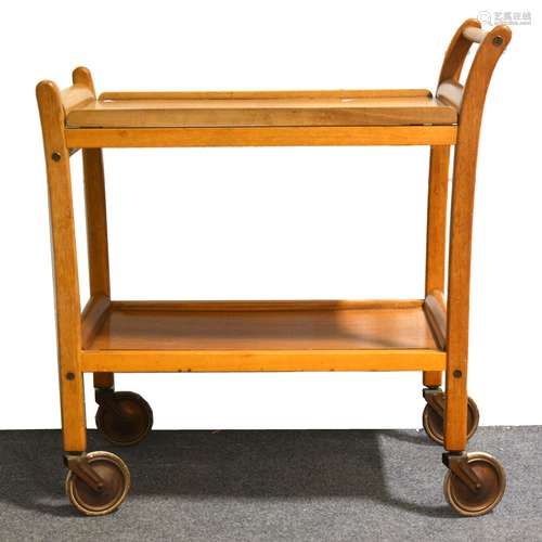 A two-tier dinner trolley