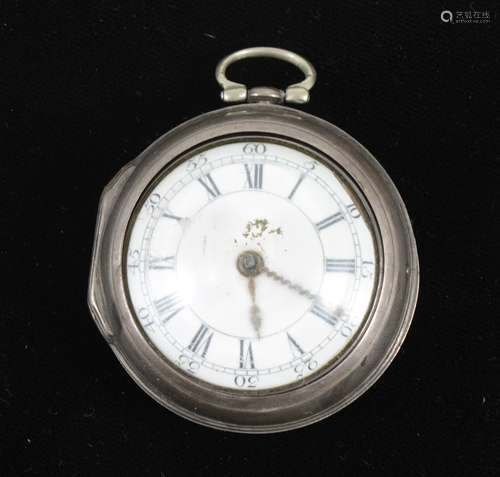 Chapman silver pair case pocket watch,