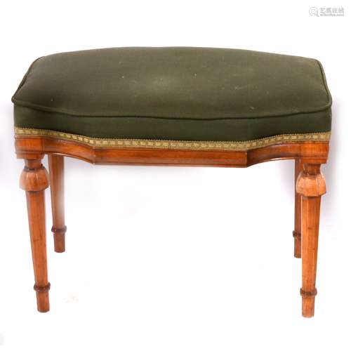 A early 20th century upholstered stool