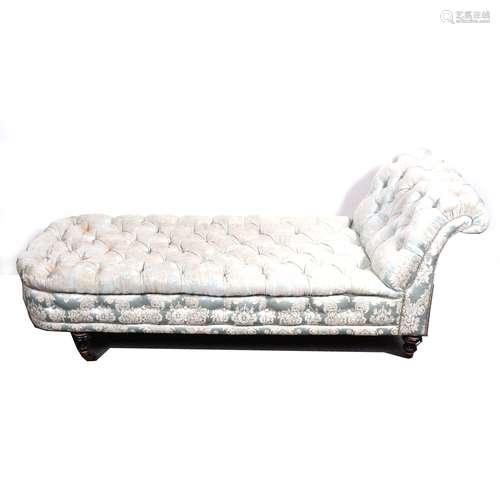 An Edwardian chaise longue,