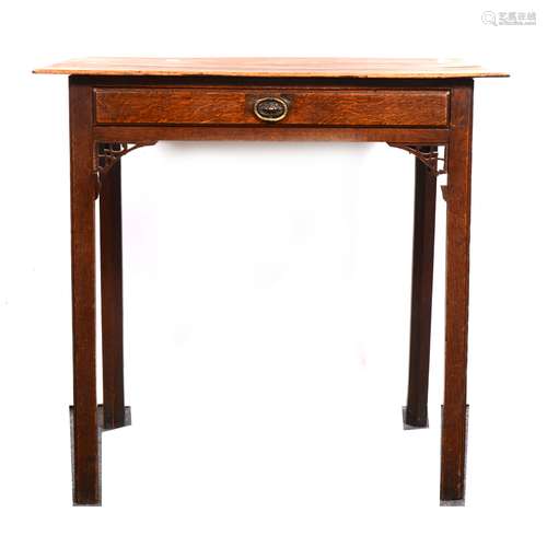 A George III oak side table