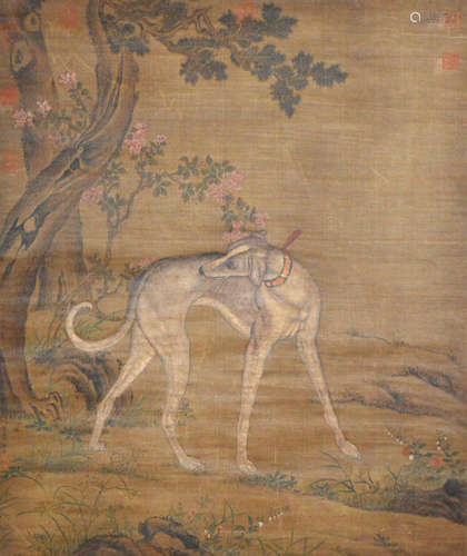 郎世宁 官犬图 近代